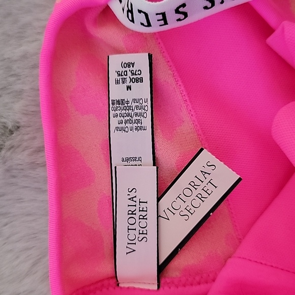 NWT Victoria's Secret hot pink cheetah lounge bra size M - Picture 5 of 5
